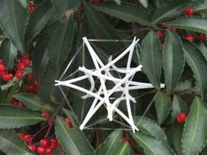 Tensegrity Cuboctahedron 2 in White Natural Versatile Plastic