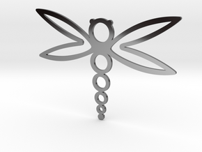 Dragonfly in Fine Detail Polished Silver