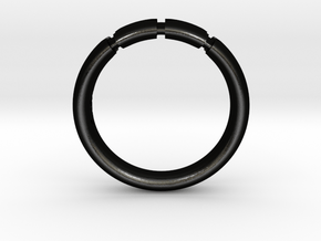 Enigmatic ring_Size 8 in Matte Black Steel