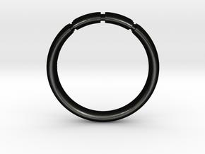 Enigmatic ring_Size 13 in Matte Black Steel