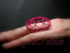  Ring The Diamond / size 6 1/2 US  (17mm) in Pink Processed Versatile Plastic
