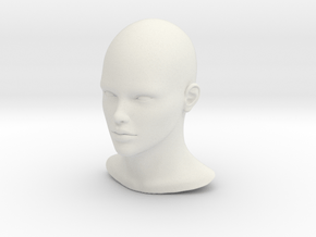 1/6 SCALE FEMALE HEAD FIGURE  in White Natural Versatile Plastic