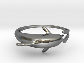 Dolphring in Fine Detail Polished Silver
