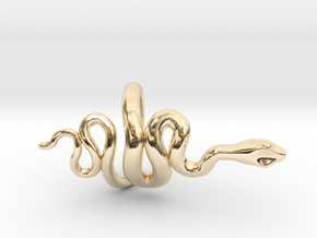 Snake Roll-stopper for Fountain Pen 16mm in 14k Gold Plated Brass