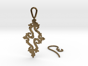 Julia Set Earring in Polished Bronze