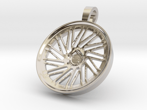 Vossen LC105 KeyChain Pendant 35mm in Rhodium Plated Brass