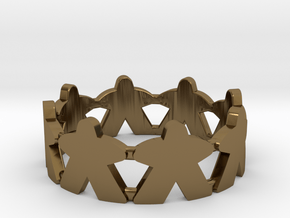 Meeple ring, size 13 1/2 (US) / 71 (ISO) in Polished Bronze