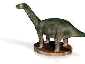 Miniature Apatosaurus Dark Green Full Color in Tan Fine Detail Plastic