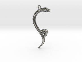 c. "Life of a worm" Part 3 - "Laying eggs" pendant in Fine Detail Polished Silver