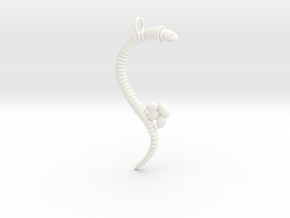 c. "Life of a worm" Part 3 - "Laying eggs" pendant in White Processed Versatile Plastic
