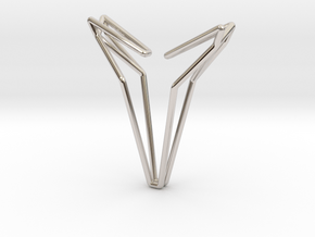 YOUNIVERSAL 8, Pendant in Rhodium Plated Brass
