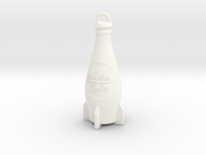Nuka Cola Bottle Keychain in White Processed Versatile Plastic