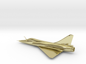 Dassault Mirage 2000 gold 100mm in 18k Gold Plated Brass