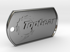 TopGear Logo Dog Tag in Polished Silver