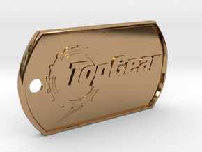 TopGear Logo Dog Tag in Polished Brass