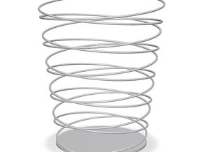 Double Spiral Pencil Holder in Tan Fine Detail Plastic
