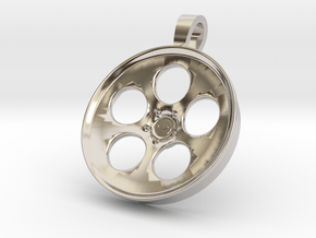 Vossen LC103 KeyChain Pendant 35mm in Rhodium Plated Brass