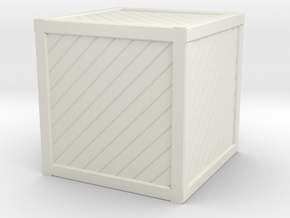 Large Open Crate Miniature in White Natural Versatile Plastic