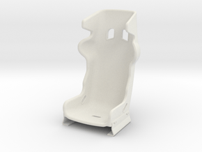 1/6 Scale Racing Seat in White Natural Versatile Plastic