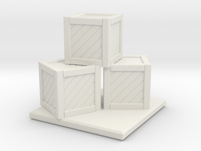 Crate Stack in White Natural Versatile Plastic