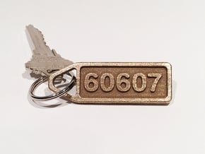 Customized Keychain - Personalized Keychain in Polished Bronzed Silver Steel