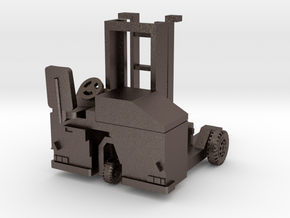 H0 scale: Forklift, Vorklift, Kooiaap, Gabelstaple in Polished Bronzed Silver Steel