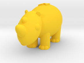 Rhinoceros (Nikoss'Animals) in Yellow Processed Versatile Plastic