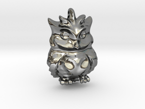 Little OWL Pendant Sovacka in Fine Detail Polished Silver