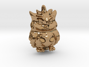 Little OWL Pendant Sovacka in Polished Brass