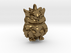 Little OWL Pendant Sovacka in Polished Bronze