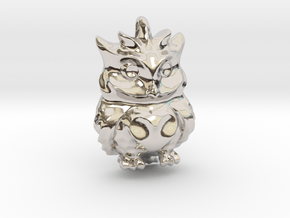 Little OWL Pendant Sovacka in Rhodium Plated Brass