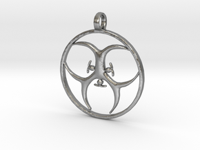 [The 100] Trigedakru Symbol Pendant - Woods Clan in Natural Silver
