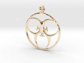 [The 100] Trigedakru Symbol Pendant - Woods Clan in 14k Gold Plated Brass