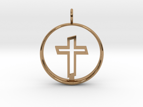 Cross Pendant 2 - (Medium) in Polished Brass