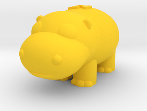 Hippo (Nikoss'Animals) in Yellow Processed Versatile Plastic