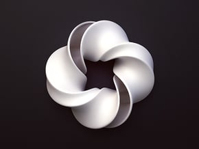 Mobious in White Processed Versatile Plastic