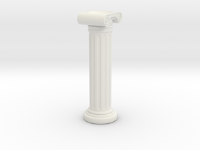 Roman Column Candle Holder in White Natural Versatile Plastic