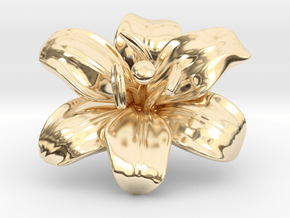 Lily Flower 1 - M in 14k Gold Plated Brass
