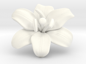 Lily Flower 1 - M in White Processed Versatile Plastic