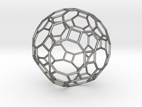 0283 Great Rhombicosidodecahedron E (a=1cm) #001 in Fine Detail Polished Silver