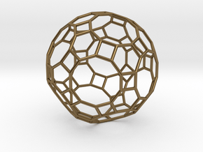 0283 Great Rhombicosidodecahedron E (a=1cm) #001 in Polished Bronze