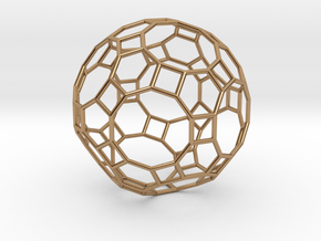 0283 Great Rhombicosidodecahedron E (a=1cm) #001 in Polished Brass