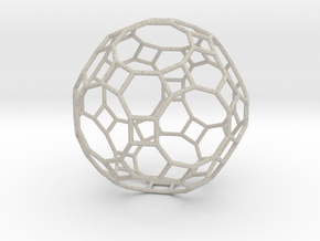 0283 Great Rhombicosidodecahedron E (a=1cm) #001 in Natural Sandstone