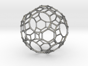 0284 Great Rhombicosidodecahedron V&E (a=1cm) #002 in Fine Detail Polished Silver