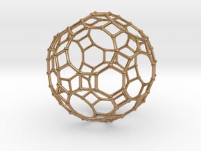 0284 Great Rhombicosidodecahedron V&E (a=1cm) #002 in Polished Brass