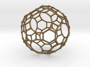 0284 Great Rhombicosidodecahedron V&E (a=1cm) #002 in Polished Bronze