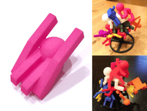 Board Game 'Tsumi Yoga' Block#11 in Pink Processed Versatile Plastic