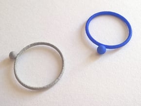 Pearl ring UNIK - size 54 in Blue Processed Versatile Plastic