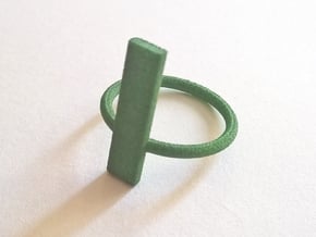 Long ring - size 54 in Green Processed Versatile Plastic