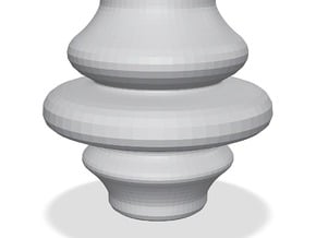 3.58inch Rounded Finial in Tan Fine Detail Plastic